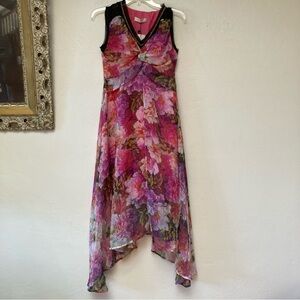Fairy-core whimsical chiffon flowing nwt dress lrg/xl flowing